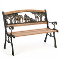 Panca da giardino in legno, colore marrone chiaro