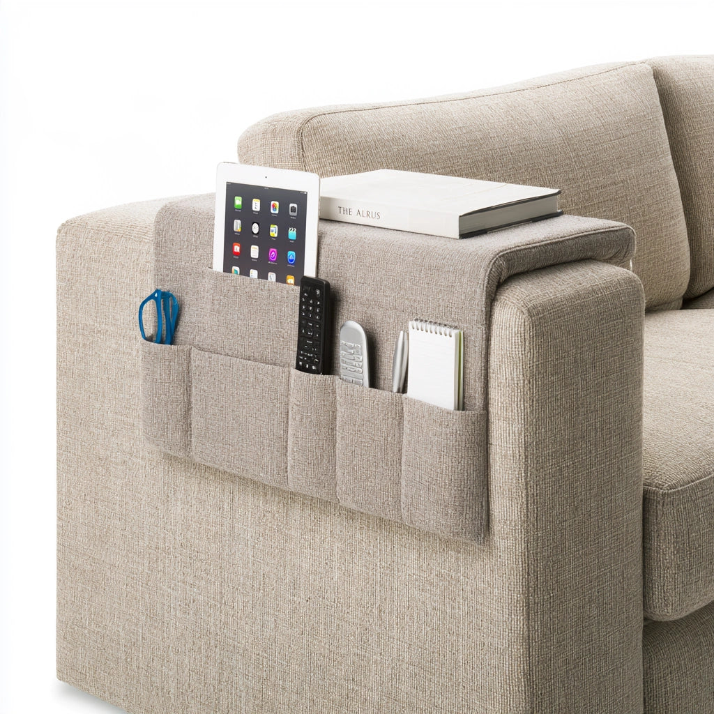 Divano contemporaneo, colore grigio e beige
