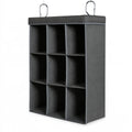 Organizer modulare con rivestimento in tessuto, colore grigio
